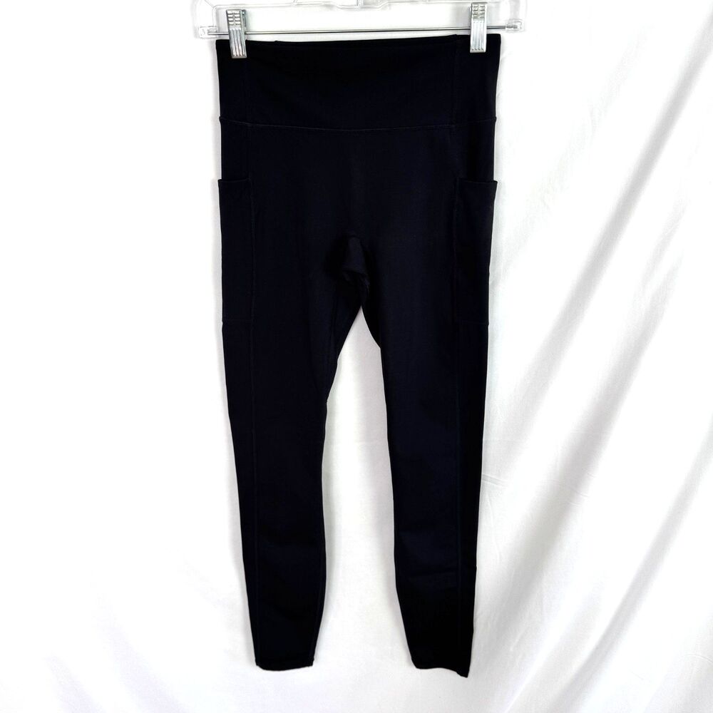 Fabletics Motion 365 High Waisted Leggings Size Small Tall Black Pockets